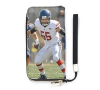 QMKFWT American Football Wallet Large Capacity Clutch Cash PursePU Leather Long Zipper Pouch Wallet Unisex, white, 20x10.5cm, Wallet