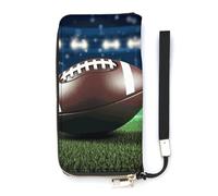 QMKFWT American Football Wallet Large Capacity Clutch Cash PursePU Leather Long Zipper Pouch Wallet Unisex, white, 20x10.5cm, Wallet