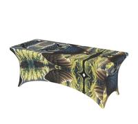 QMKFWT Anime Owl Decorative Tablecloth Protector for Wedding, Banquet & Parties6FT Spandex Rectangle Tablecloths, Stretch Washable Table Cloth Wrinkle Free Patio Table Cover
