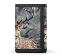 QMKFWT Antlers Casual Wallet Credit Card Holder Premium Document Organizer Case for Men And Women