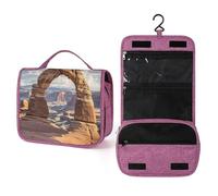 QMKFWT Arches National Park Toiletry Bag Waterproof Makeup Bag with Hanging Hook Cosmetic Bags for Women Travel Essentials