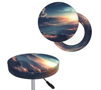 QMKFWT Bar Stool Cover Light Through Clouds Round Bar Stool Seat Covers with Elastic Bands Dustproof Bar Chair Covers Washable Stool Cushion Covers Stretch Slipcover for 12-14 Inch Chair