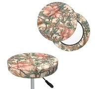 QMKFWT Bar Stool Cover Renaissance Style Round Bar Stool Seat Covers with Elastic Bands Dustproof Bar Chair Covers Washable Stool Cushion Covers Stretch Slipcover for 12-14 Inch Chair