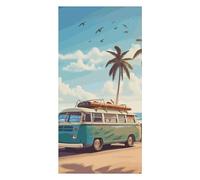 QMKFWT Beach Bus Beach Towels Extra Large, Quick Dry Absorbent Multipurpose, Oversized Beach Towel, Sand Free Foldable Lightweight, Travel Towel, for Beach Pool Camping Travel Vacation, 63x31.5 in