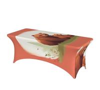 QMKFWT Bear Hug Decorative Tablecloth Protector for Wedding, Banquet & Parties6FT Spandex Rectangle Tablecloths, Stretch Washable Table Cloth Wrinkle Free Patio Table Cover