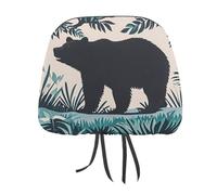 QMKFWT Bear Silhouette Car Seat Headrest Cover Adjustable and Reusable Anti-Dirty Flexible Hear Rest Covers Soft Dust-Proof Car Seat Headrest Protector for Most Vehicles