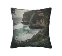 QMKFWT Beautiful Scenery Print Throw Pillow Covers Decorative Pillow Cover Square Cushion Cases Soft Cushion Cover Throw Sofa Pillow Case for Home Decor Living Room Bed Couch Car 20"x20"
