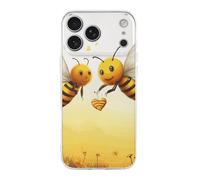 QMKFWT Bee Love Honey Phone Case for Phone 17, TPU Anti-Yellowing Scratch Resistant, Slim Shockproof Cover with Precise Cutouts, Supports Wireless Charging Phone Case for Phone 17