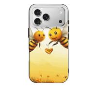 QMKFWT Bee Love Honey Phone Case for Phone 17, TPU Anti-Yellowing Scratch Resistant, Slim Shockproof Cover with Precise Cutouts, Supports Wireless Charging Phone Case for Phone 17