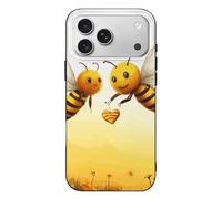 QMKFWT Bee Love Honey Phone Case for Phone 17, TPU Anti-Yellowing Scratch Resistant, Slim Shockproof Cover with Precise Cutouts, Supports Wireless Charging Phone Case for Phone 17
