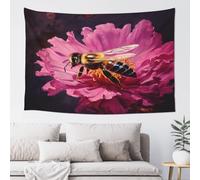 QMKFWT Bees Circling Tapestry Aesthetic Wall Hanging Tapestries 60'' x 40'' Boho Tapestries Vertical Wall Art Decorative Funny Vintage Poster Flag Tapestry for Bedroom Living Room Decor