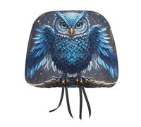 QMKFWT Blue Owl Car Seat Headrest Cover Adjustable and Reusable Anti-Dirty Flexible Hear Rest Covers Soft Dust-Proof Car Seat Headrest Protector for Most Vehicles