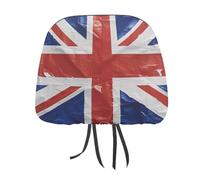 QMKFWT British Flag Car Seat Headrest Cover Adjustable and Reusable Anti-Dirty Flexible Hear Rest Covers Soft Dust-Proof Car Seat Headrest Protector for Most Vehicles
