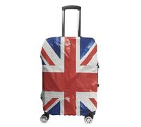 QMKFWT British Flag Travel Luggage Cover Washable Anti-scratch Suitcase Protector Dustproof Protective Cover Case for Wheeled Luggage Fits 19-32 Inch Luggage, white, L