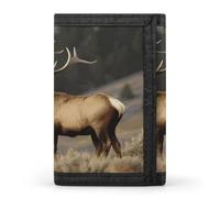 QMKFWT Bull Elk Casual Wallet Credit Card Holder Premium Document Organizer Case for Men And Women