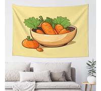 QMKFWT Carrot Tapestry Aesthetic Wall Hanging Tapestries 60'' x 40'' Boho Tapestries Vertical Wall Art Decorative Funny Vintage Poster Flag Tapestry for Bedroom Living Room Decor