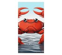 QMKFWT Cartoon Crab Beach Towels Extra Large, Quick Dry Absorbent Multipurpose, Oversized Beach Towel, Sand Free Foldable Lightweight, Travel Towel, for Beach Pool Camping Travel Vacation, 63x31.5 in