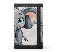 QMKFWT Cartoon Elephant Casual Wallet Credit Card Holder Premium Document Organizer Case for Men And Women