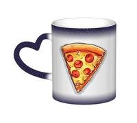 QMKFWT Cartoon Pizza Coffee Mugs 11 Oz Heat Sensitive Starry Sky Color Changing Mugs, Ceramic Magic Cup with Handle Personalized Tea Cups Novelty Coffee Cup Gift for Women Men Blue