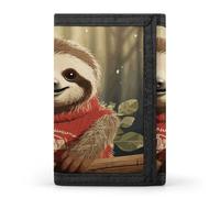 QMKFWT Cartoon Sloth Casual Wallet Credit Card Holder Premium Document Organizer Case for Men And Women