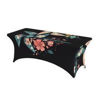 QMKFWT Cartoon Windmill Decorative Tablecloth Protector for Wedding, Banquet & Parties6FT Spandex Rectangle Tablecloths, Stretch Washable Table Cloth Wrinkle Free Patio Table Cover