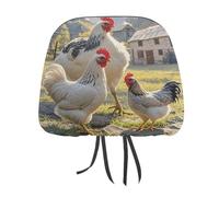 QMKFWT Chickens and Farm Car Seat Headrest Cover Adjustable and Reusable Anti-Dirty Flexible Hear Rest Covers Soft Dust-Proof Car Seat Headrest Protector for Most Vehicles