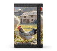 QMKFWT Chickens And Farm Casual Wallet Credit Card Holder Premium Document Organizer Case for Men And Women
