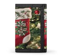 QMKFWT Christmas Stocking Casual Wallet Credit Card Holder Premium Document Organizer Case for Men And Women