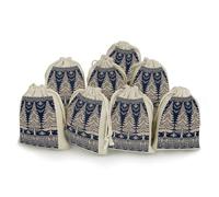 QMKFWT Christmas Tree Pattern Drawstring Pouches Small Bulk Cotton Burlap Storage Bags Reusable Muslin Sachet Bag for Candy, Toys, Jewelry, Treats, Birthday Party Favors