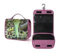 QMKFWT Cobra Snake Toiletry Bag Waterproof Makeup Bag with Hanging Hook Cosmetic Bags for Women Travel Essentials
