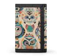 QMKFWT Color Owl Pattern Casual Wallet Credit Card Holder Premium Document Organizer Case for Men And Women