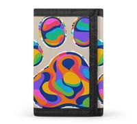 QMKFWT Colorful Dog Paw Print Casual Wallet Credit Card Holder Premium Document Organizer Case for Men And Women