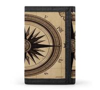 QMKFWT Compass Wind Road Map Casual Wallet Credit Card Holder Premium Document Organizer Case for Men And Women