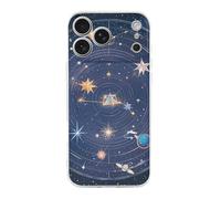 QMKFWT Constellations Cosmic Galaxies Phone Case for Phone 17, TPU Anti-Yellowing Scratch Resistant, Slim Shockproof Cover with Precise Cutouts, Supports Wireless Charging Phone Case for Phone 17