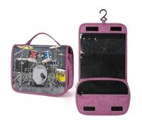 QMKFWT Cool Drum Set Toiletry Bag Waterproof Makeup Bag with Hanging Hook Cosmetic Bags for Women Travel Essentials