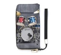 QMKFWT Cool Drum Set Wallet Large Capacity Clutch Cash PursePU Leather Long Zipper Pouch Wallet Unisex, white, 20x10.5cm, Wallet