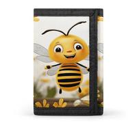 QMKFWT Cute Bees Daisy Flower Casual Wallet Credit Card Holder Premium Document Organizer Case for Men And Women