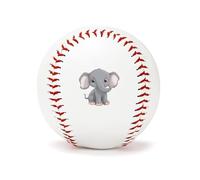 QMKFWT Cute Cartoon Elephant Baseball Standard Practice Baseball Flat Raised Seam Options Official League Baseballs for League Play Pitching Hitting Batting Fielding Gifts