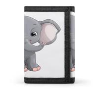 QMKFWT Cute Cartoon Elephant Casual Wallet Credit Card Holder Premium Document Organizer Case for Men And Women