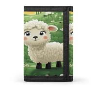 QMKFWT Cute Cartoon Sheep Casual Wallet Credit Card Holder Premium Document Organizer Case for Men And Women
