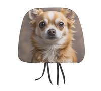 QMKFWT Cute Chihuahua Car Seat Headrest Cover Adjustable and Reusable Anti-Dirty Flexible Hear Rest Covers Soft Dust-Proof Car Seat Headrest Protector for Most Vehicles