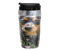 QMKFWT Cute Dachshund Coffee Cup Reusable Insulated Leakproof Travel Tumbler with Lid Double Wall Spill Proof Coffee Mug for Iced/Hot Coffee Gift for Mothers & Fathers