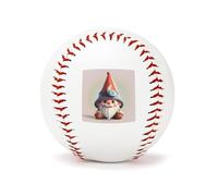 QMKFWT Cute Gnome Hat Baseball Standard Practice Baseball Flat Raised Seam Options Official League Baseballs for League Play Pitching Hitting Batting Fielding Gifts