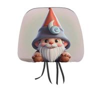 QMKFWT Cute Gnome Hat Car Seat Headrest Cover Adjustable and Reusable Anti-Dirty Flexible Hear Rest Covers Soft Dust-Proof Car Seat Headrest Protector for Most Vehicles