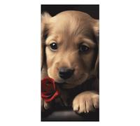 QMKFWT Cute Pet Dog Beach Towels Extra Large, Quick Dry Absorbent Multipurpose, Oversized Beach Towel, Sand Free Foldable Lightweight, Travel Towel, for Beach Pool Camping Travel Vacation, 63x31.5 in