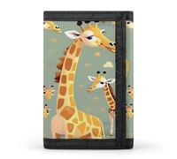 QMKFWT Cute Wild Cartoon Giraffes Casual Wallet Credit Card Holder Premium Document Organizer Case for Men And Women