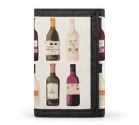 QMKFWT Cute Wines Bottle Casual Wallet Credit Card Holder Premium Document Organizer Case for Men And Women