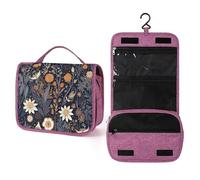 QMKFWT Decorated with Stars Toiletry Bag Waterproof Makeup Bag with Hanging Hook Cosmetic Bags for Women Travel Essentials
