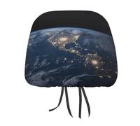 QMKFWT Earth from The Outer Space Car Seat Headrest Cover Adjustable and Reusable Anti-Dirty Flexible Hear Rest Covers Soft Dust-Proof Car Seat Headrest Protector for Most Vehicles