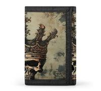 QMKFWT Elegant Skull Crown Casual Wallet Credit Card Holder Premium Document Organizer Case for Men And Women